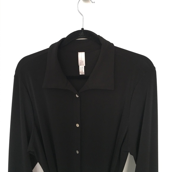Marla Wynne Black Button-Down Dress XL - Picture 2 of 8